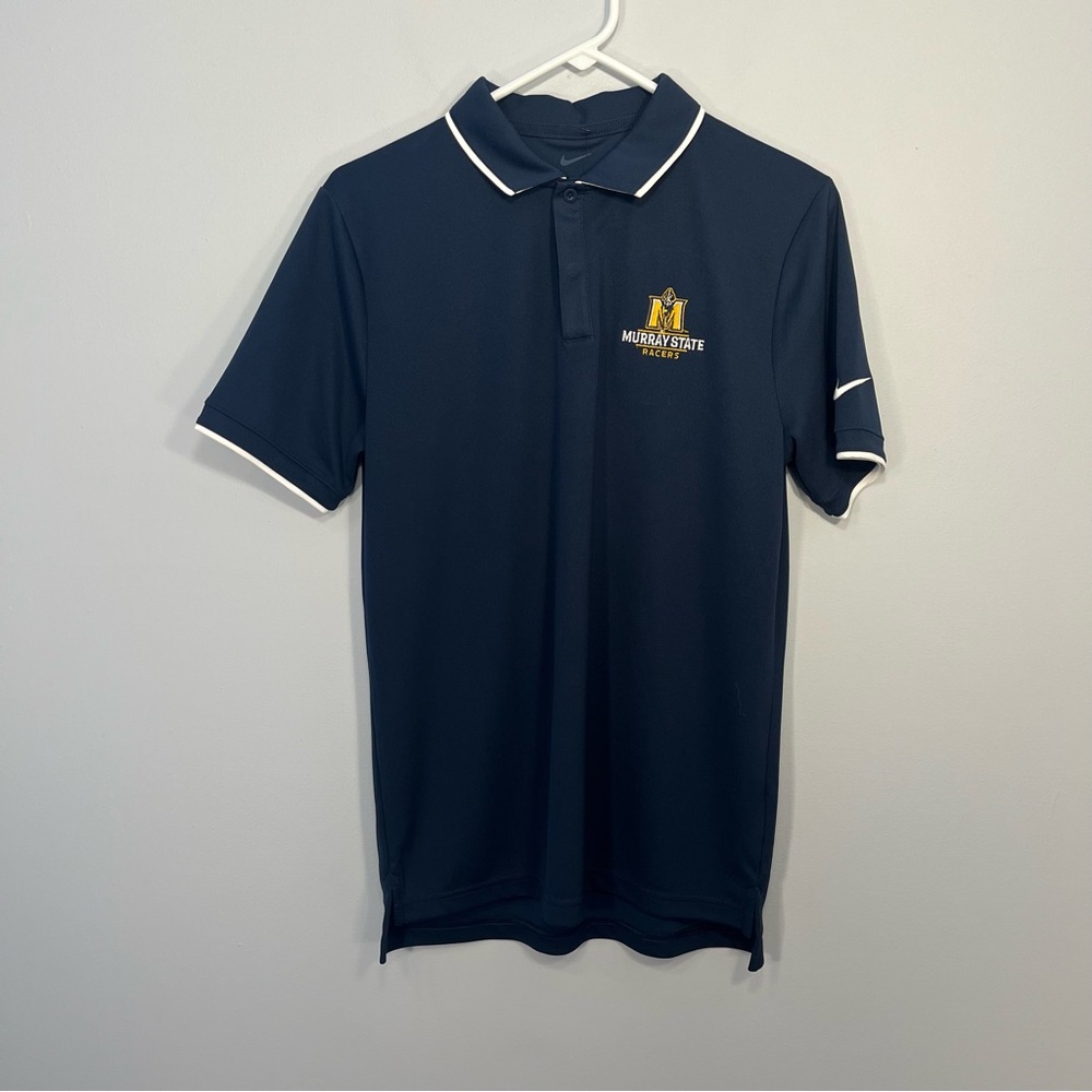 NEW Murray State Racers Nike Polo Mens Small Blue UV College NCAA Dri Fit Coach